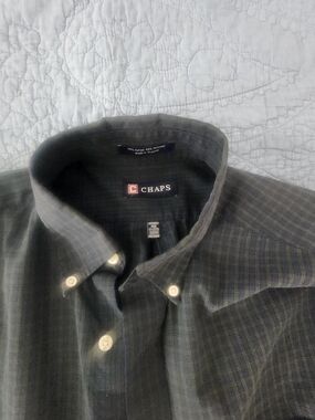 Chaps Men's Green Plaid Button-Down Shirt